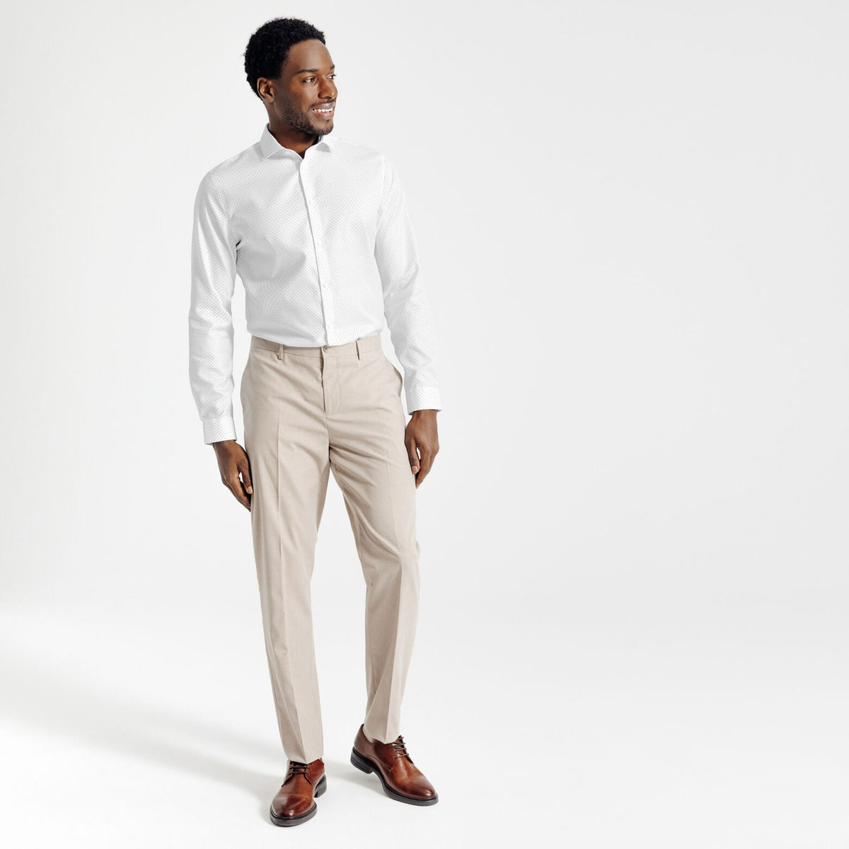 Chemise sans repassage slim en coton imprimée - 2