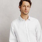 Chemise sans repassage regular en coton rayée - 1
