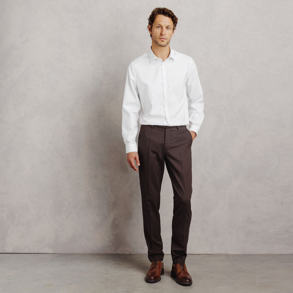 Chemise sans repassage regular en coton rayée - 2