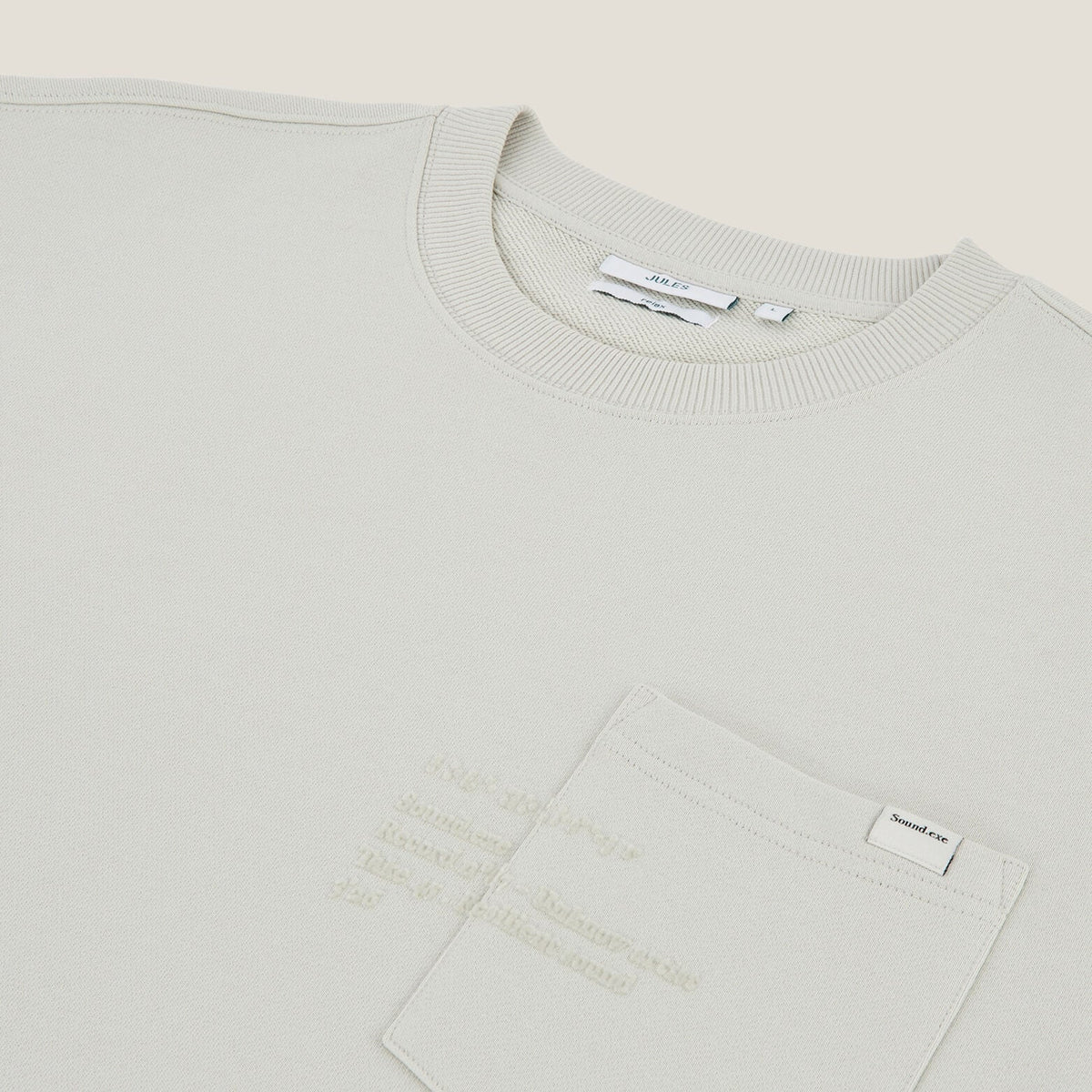 Sweat col rond poche et animation - 2