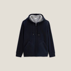 Sweat à capuche en maille zippé - 1