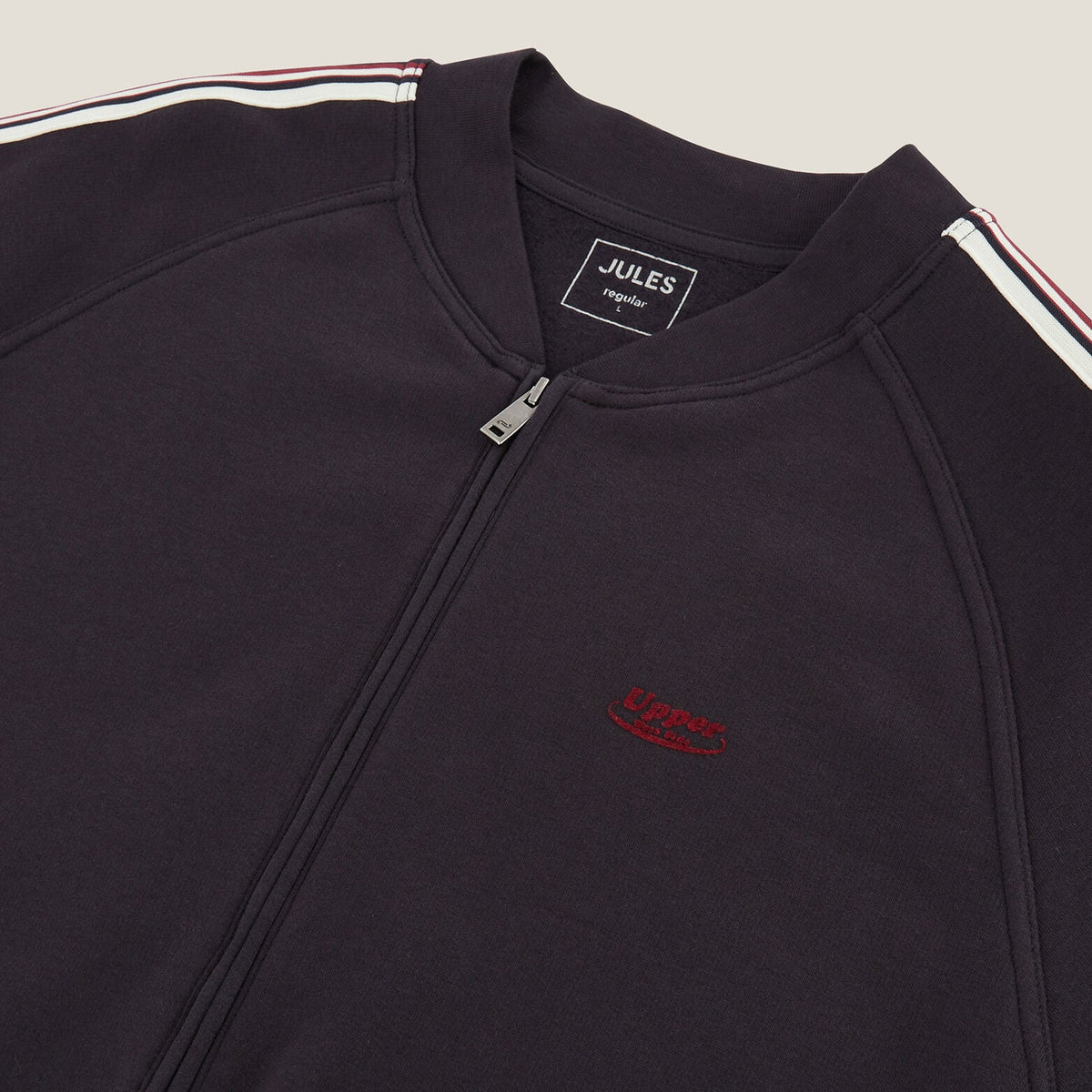 Sweat zippé avec bandes manches - 2