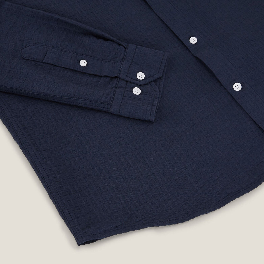 Chemise en coton seersucker rayée - 2
