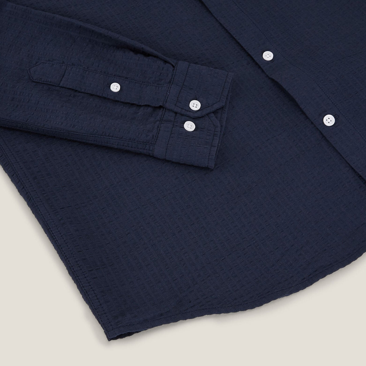 Chemise en coton seersucker rayée - 2