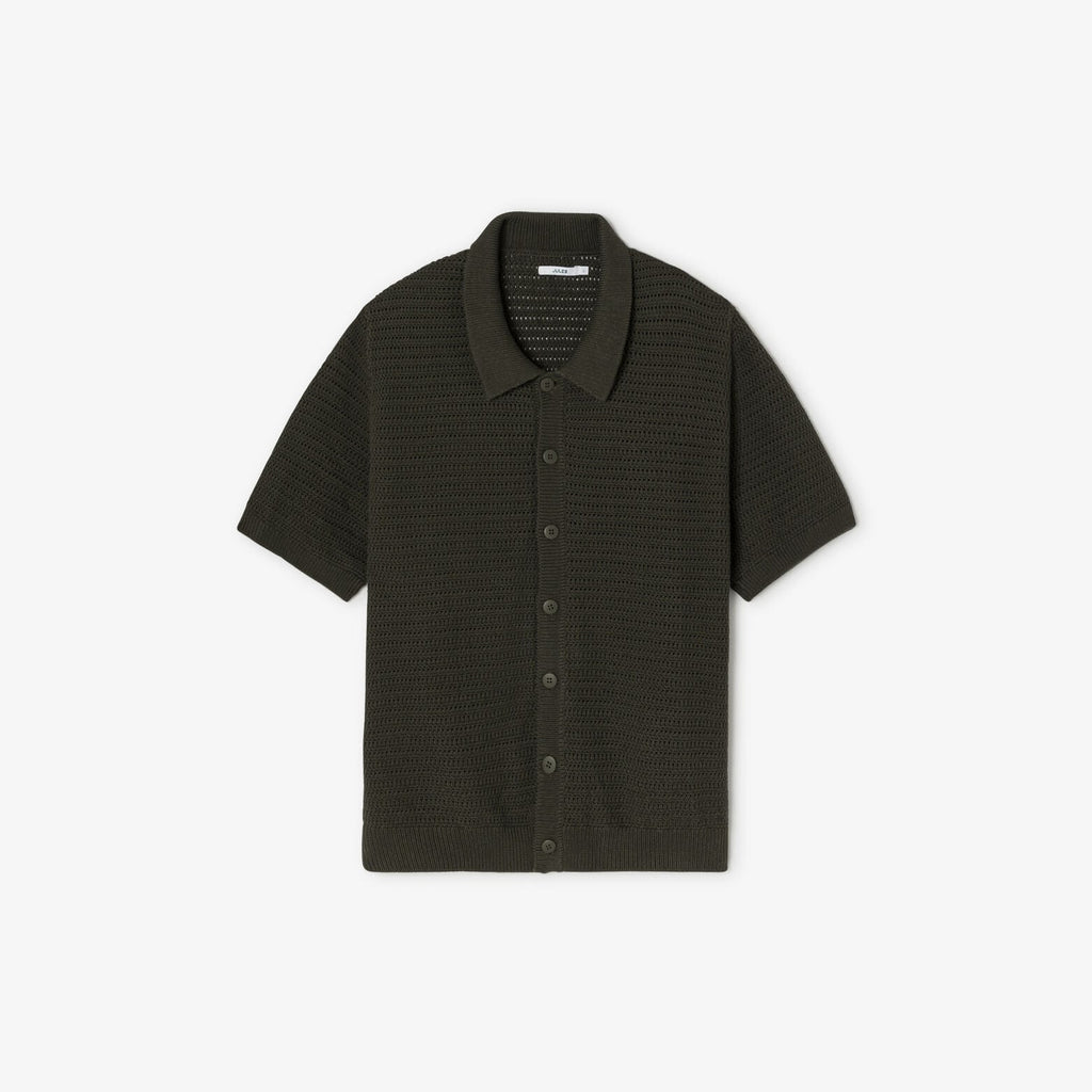 Chemise en maille jeux de points ouverts - 1