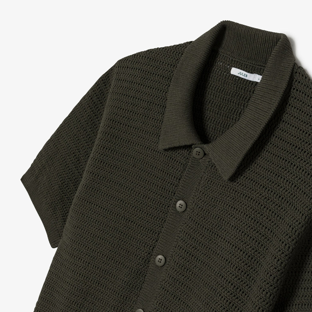 Chemise en maille jeux de points ouverts - 2
