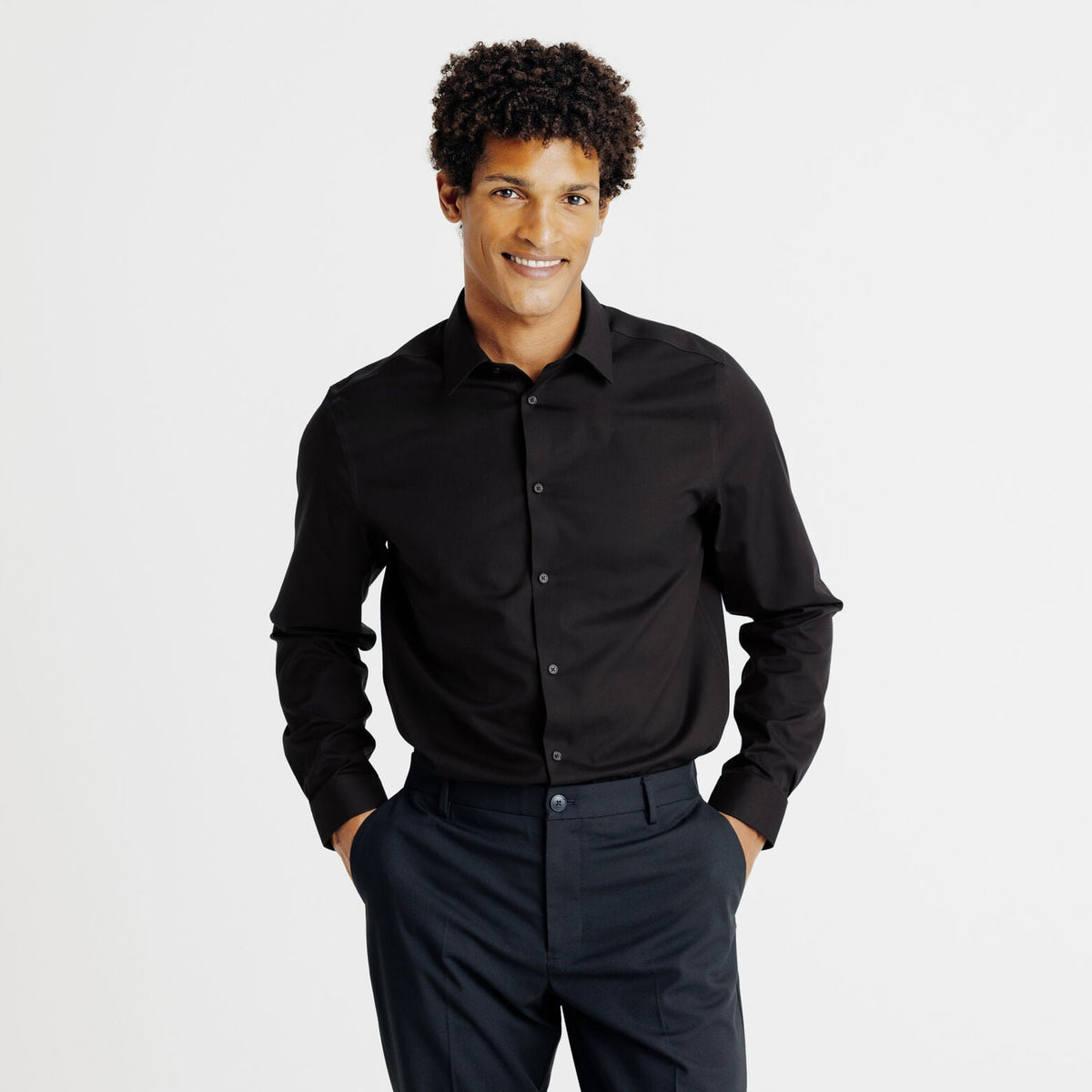 Chemise sans repassage en coton regular - 1