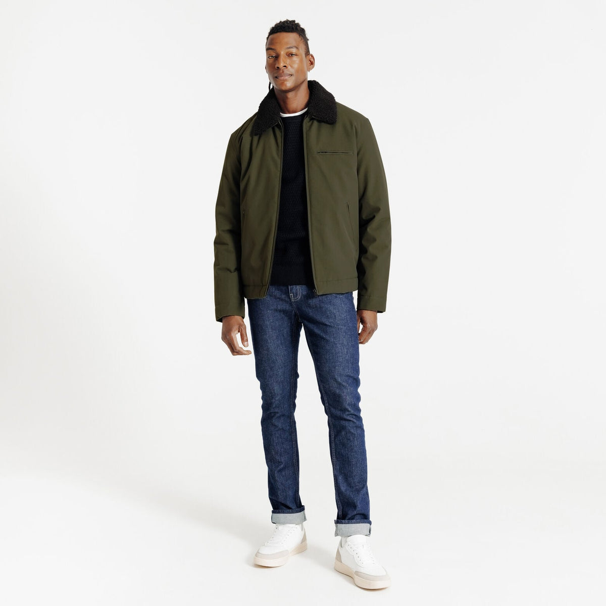 Blouson col chemise en sherpa amovible - 2
