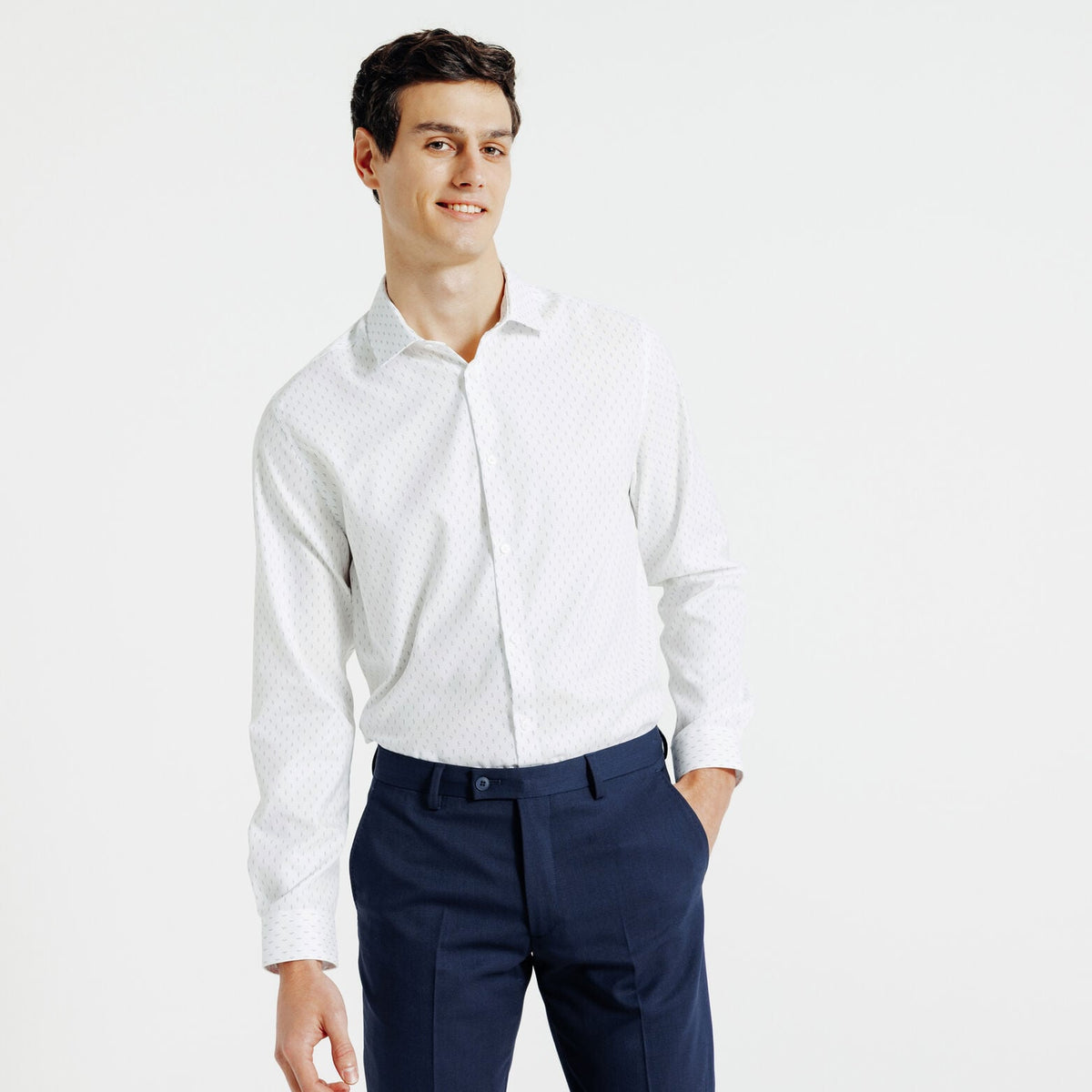 Chemise sans repassage imprimée regular - 1