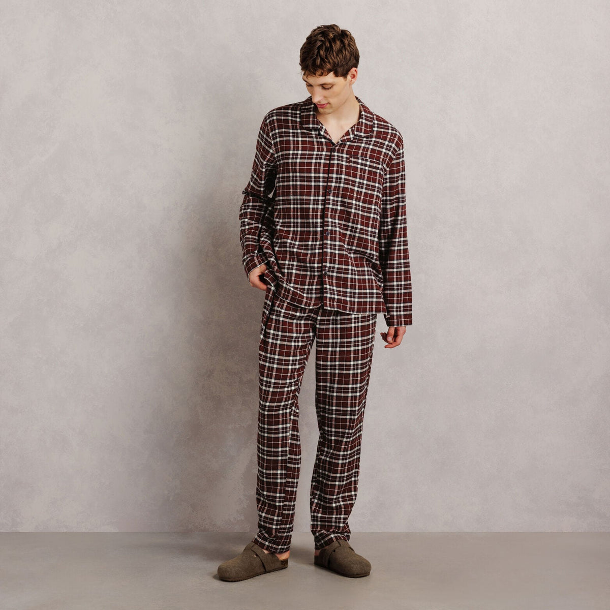Ensemble pyjama en flanelle à carreaux - 1
