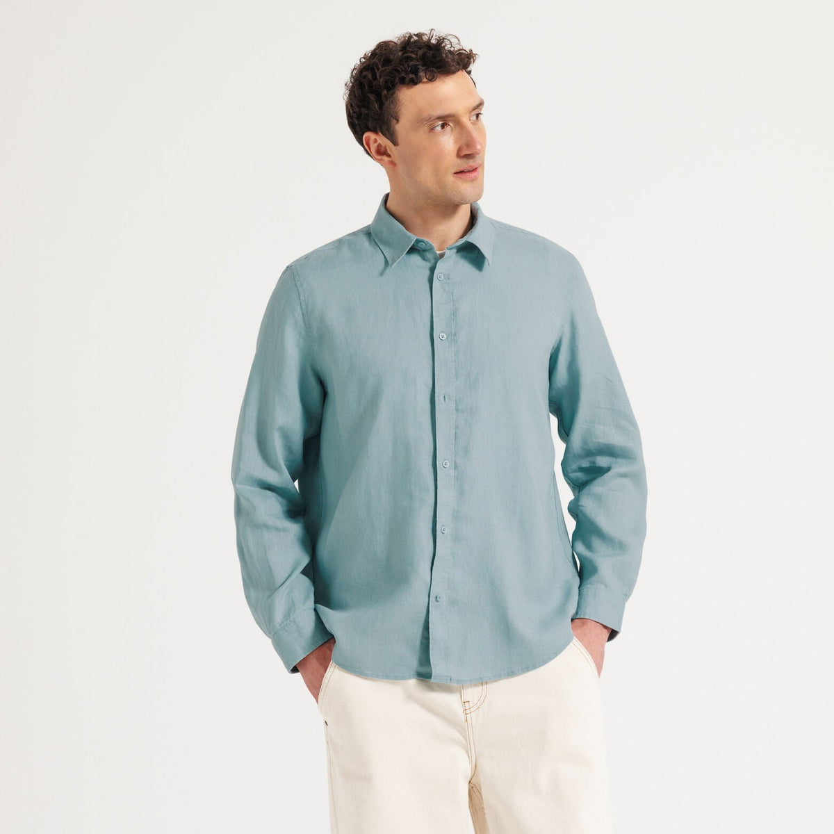Chemise 100% lin regular unie - 1