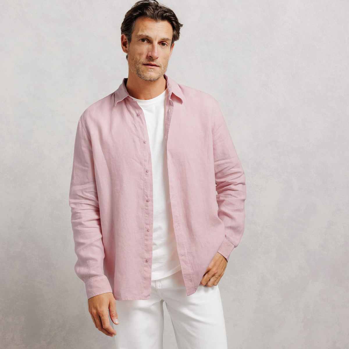 Chemise 100% lin regular unie - 1