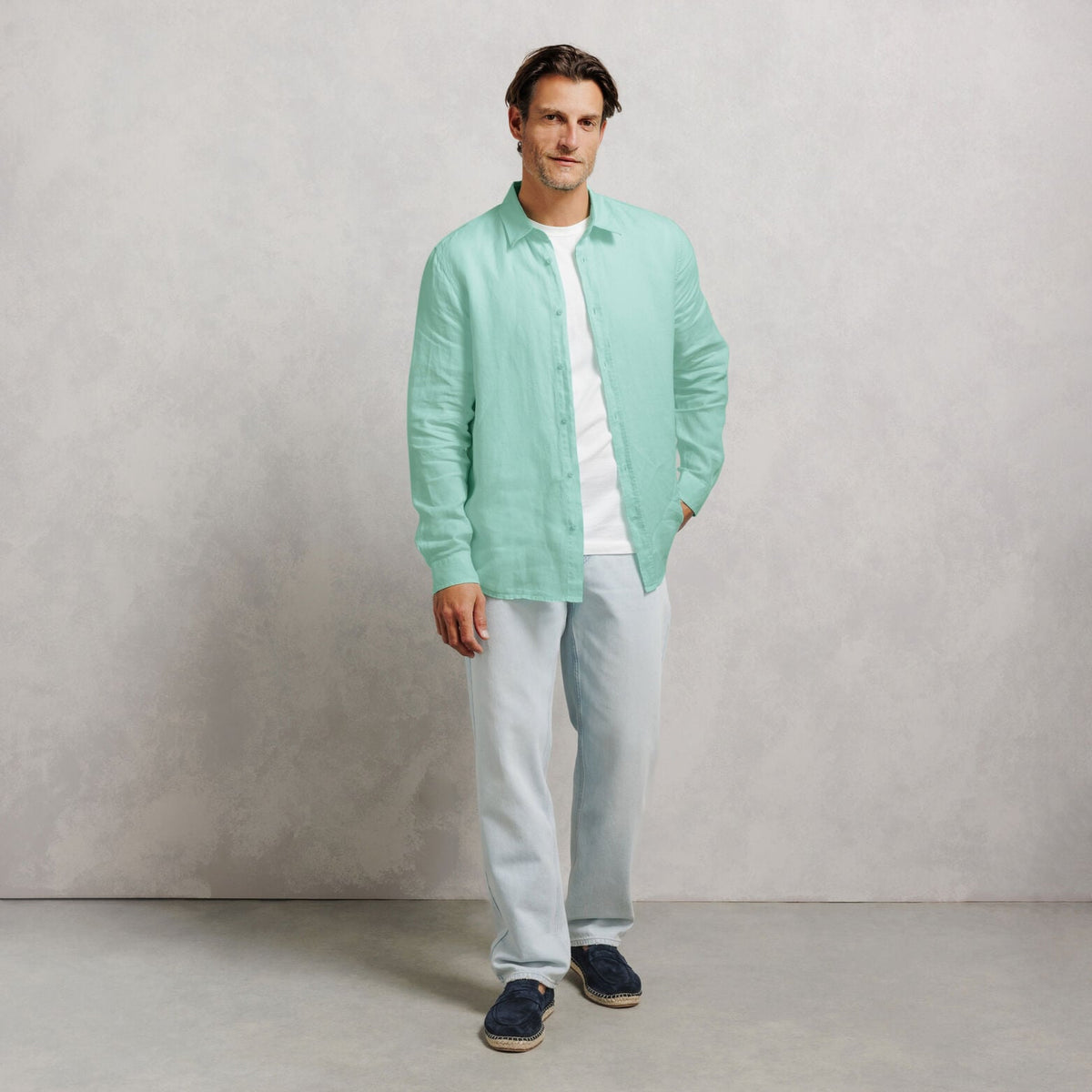 Chemise 100% lin regular unie - 2