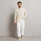 Chemise col mao 100% lin unie - 2