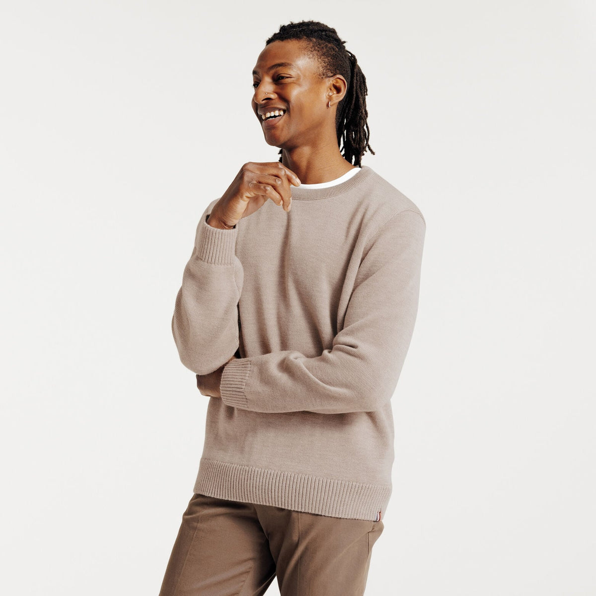 Pull laine col rond Made In France - 1
