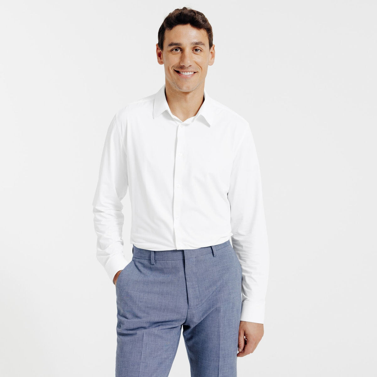 Chemise slim anti-odeur unie - 1