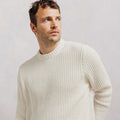 Pull col rond point fantaisie en chenille - 1