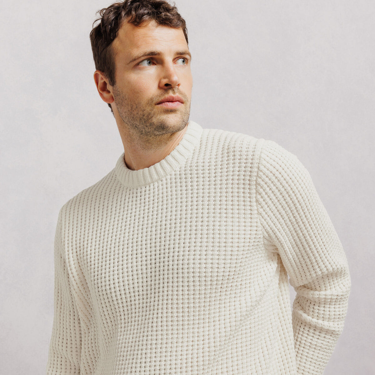 Pull col rond point fantaisie en chenille - 1