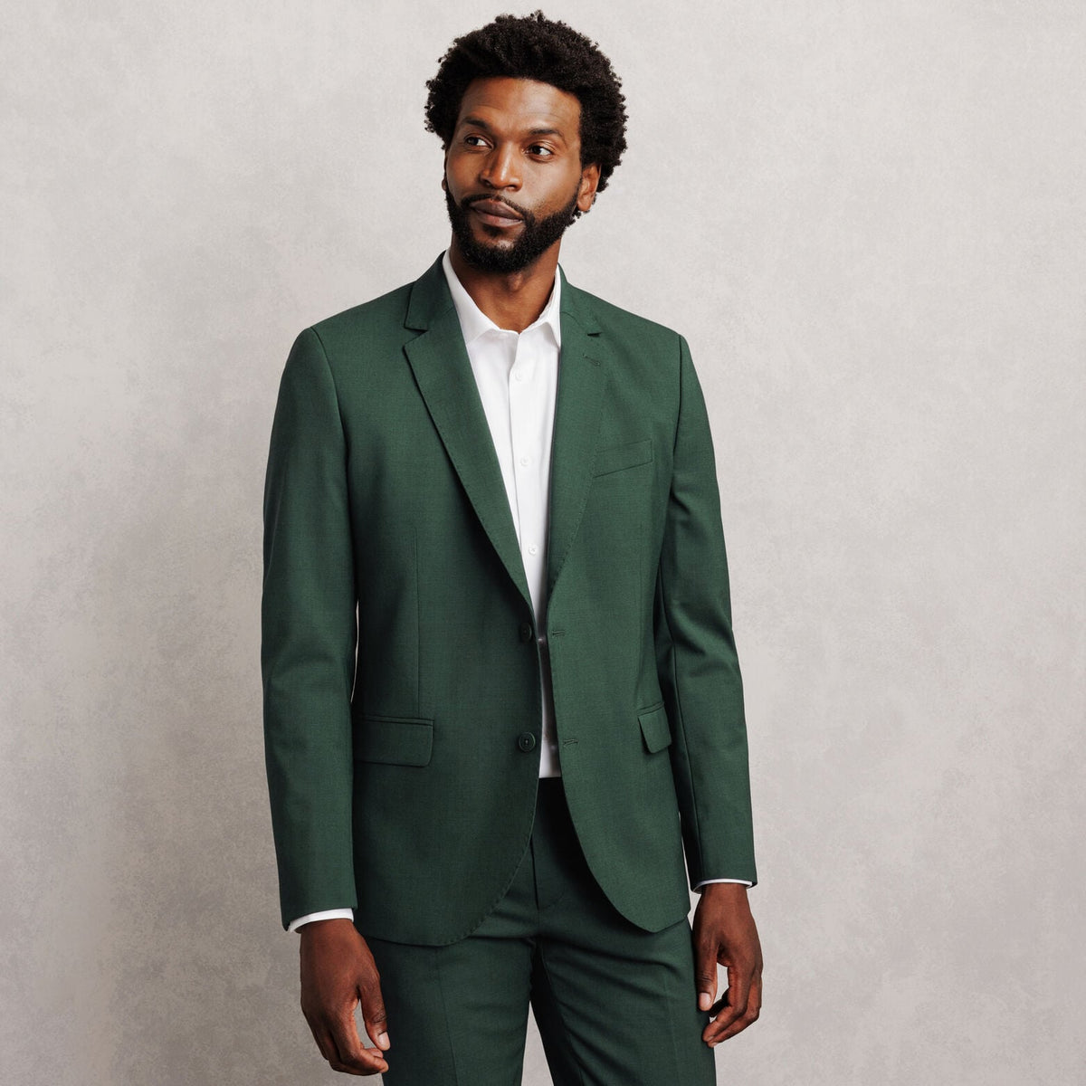 Veste de costume slim bi-stretch unie - 1