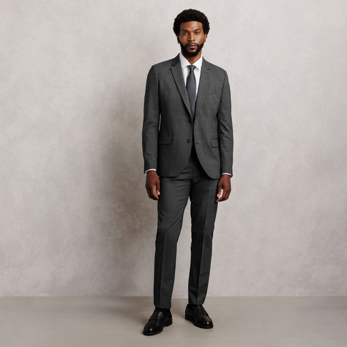 Veste de costume slim bi-stretch unie - 2