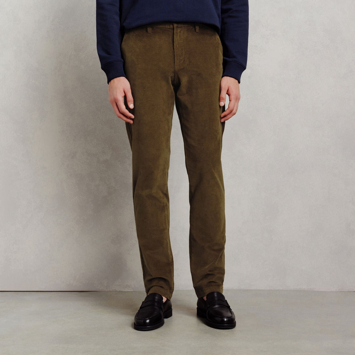 Pantalon chino straight en velours - 1
