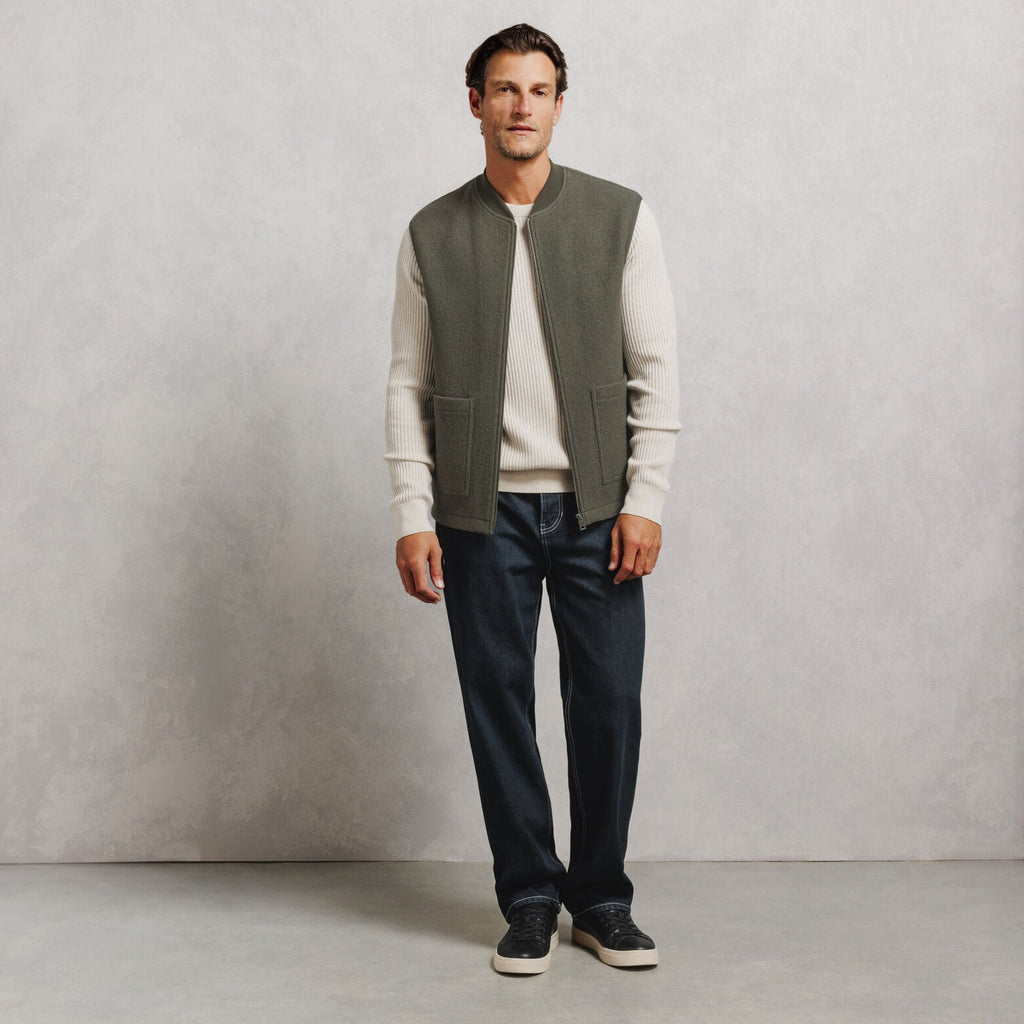 Gilet zippé sans manches 100% laine - 2