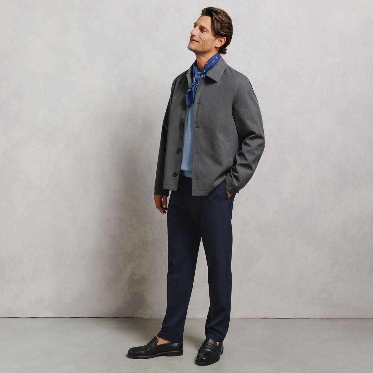 Veste tissage twill col chemise - 2