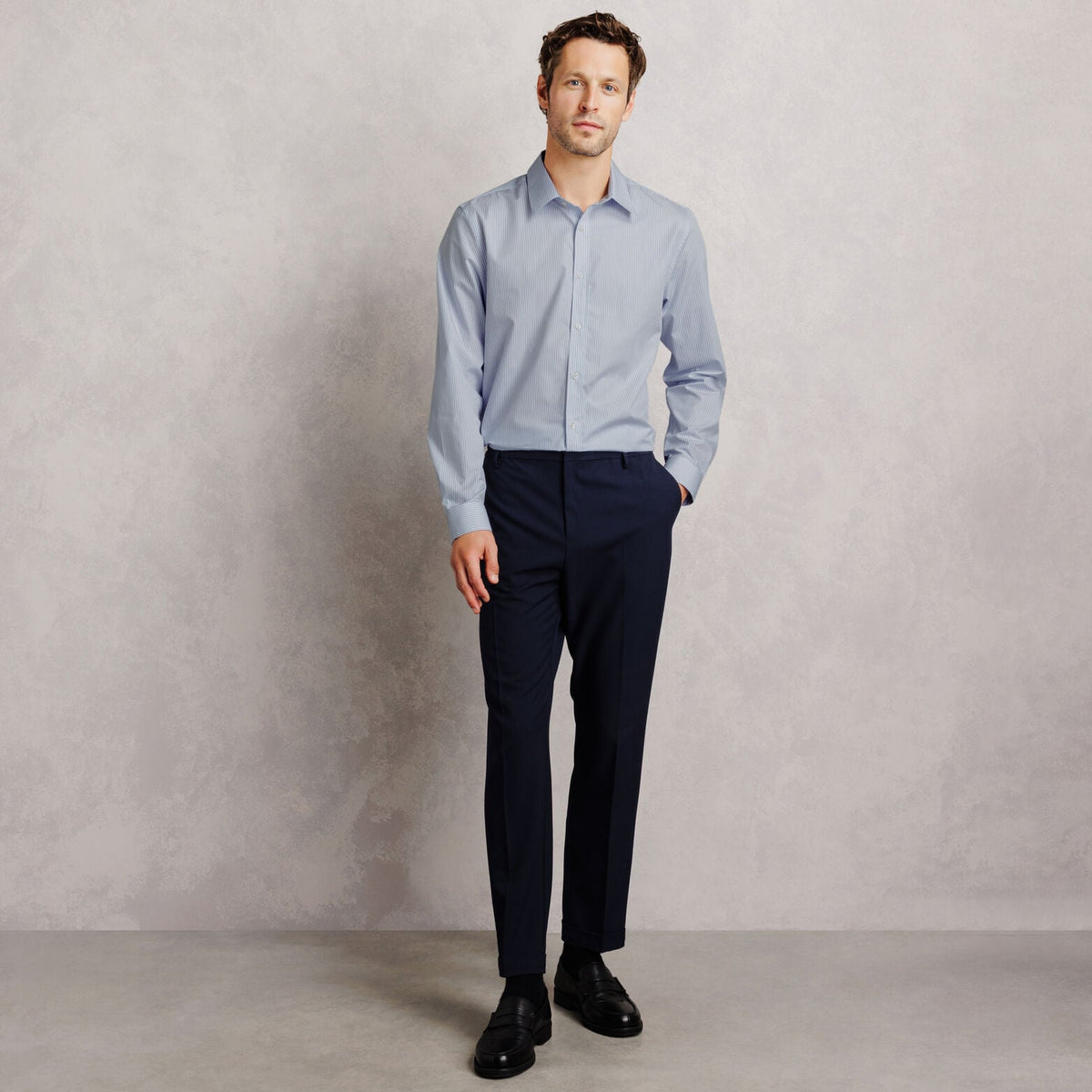 Chemise 100% coton regular rayée - 2