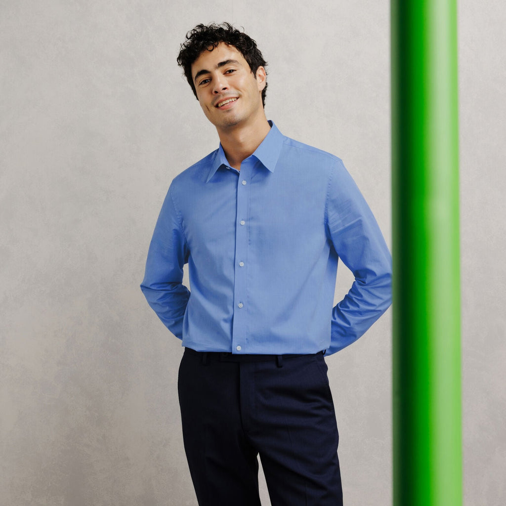 Chemise 100% coton slim unie - 1