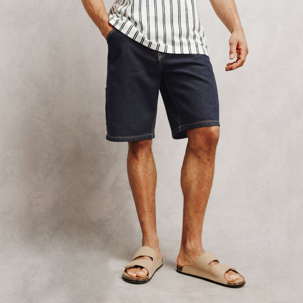 Short baggy en jean charpentier - 1