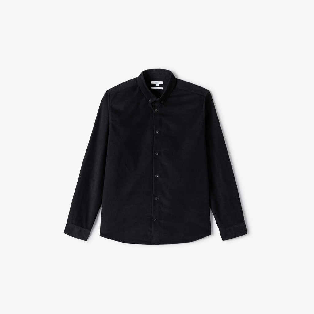 Chemise en velours côtelé unie - 1
