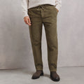 Pantalon tapered taille élastiquée en velours - 1