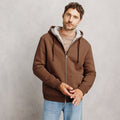 Sweat à capuche zippé doublé sherpa - 1