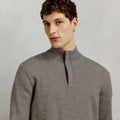 Pull col montant zippé mérinos cachemire - 1