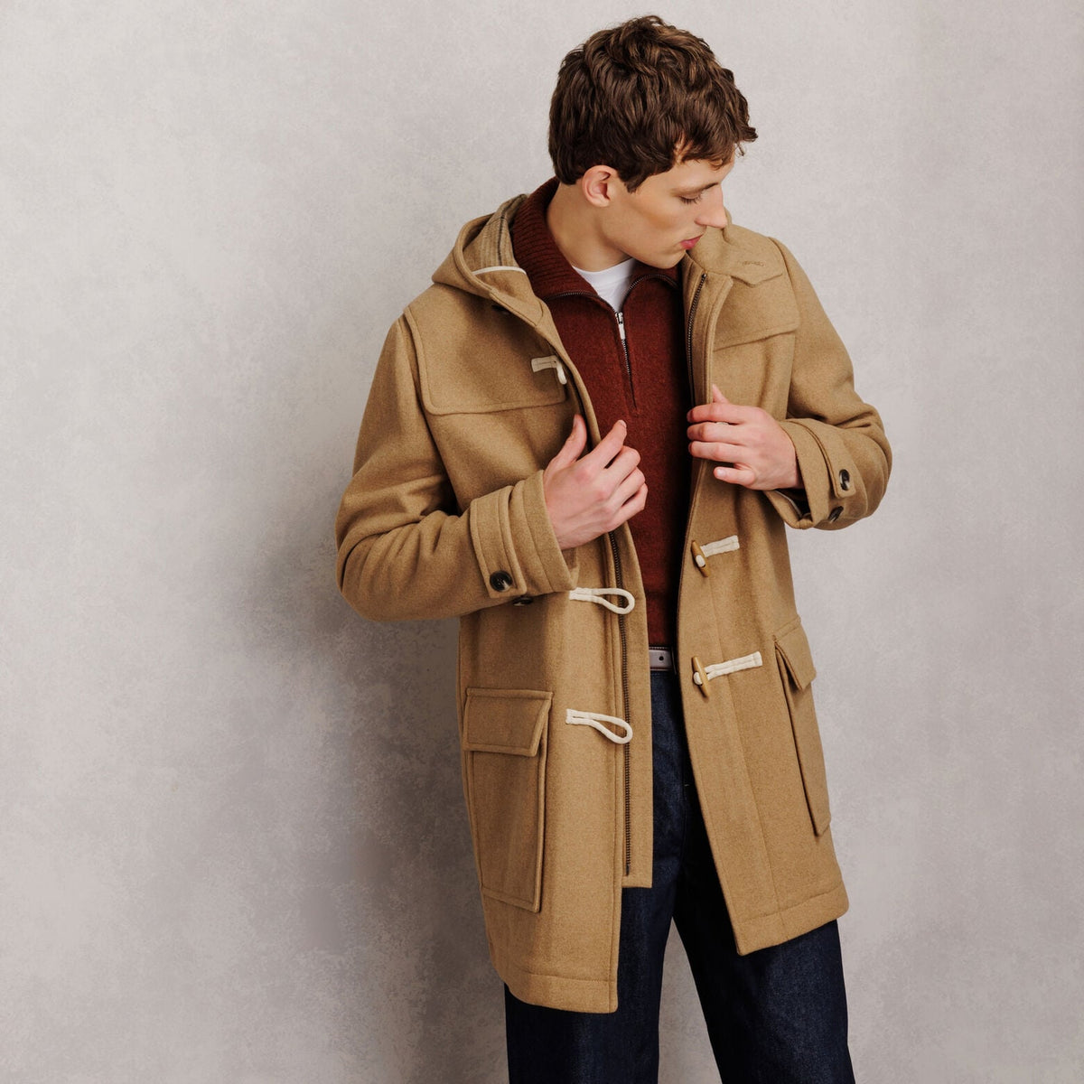 Manteau style duffle-coat avec capuche - 1