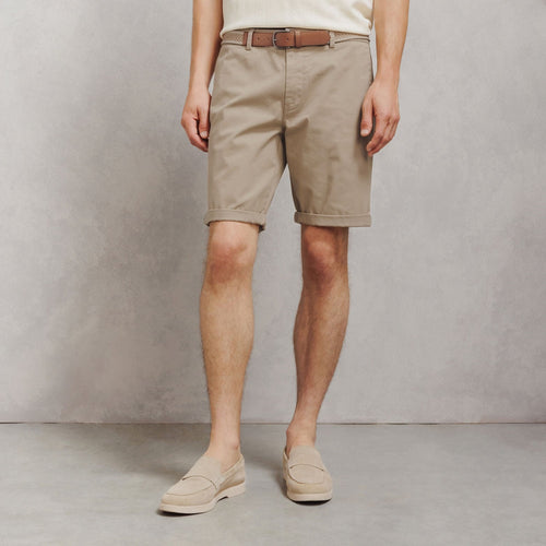 Bermuda chino slim à ceinture uni - 1
