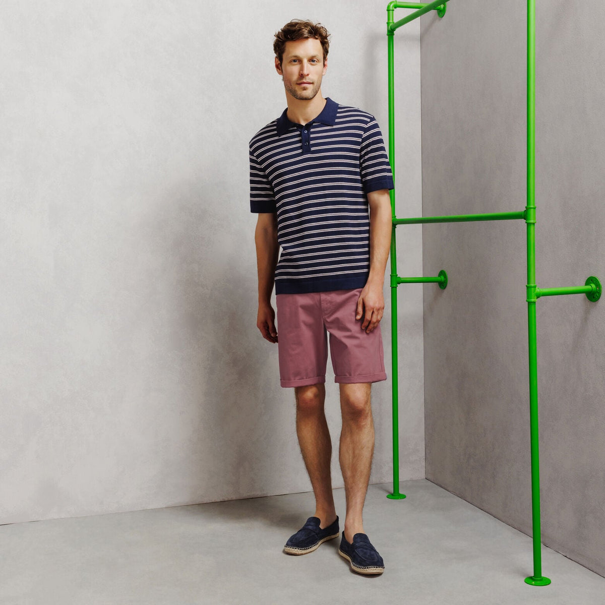 Bermuda chino slim à ceinture uni - 2