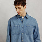 Surchemise en jean unie - 1