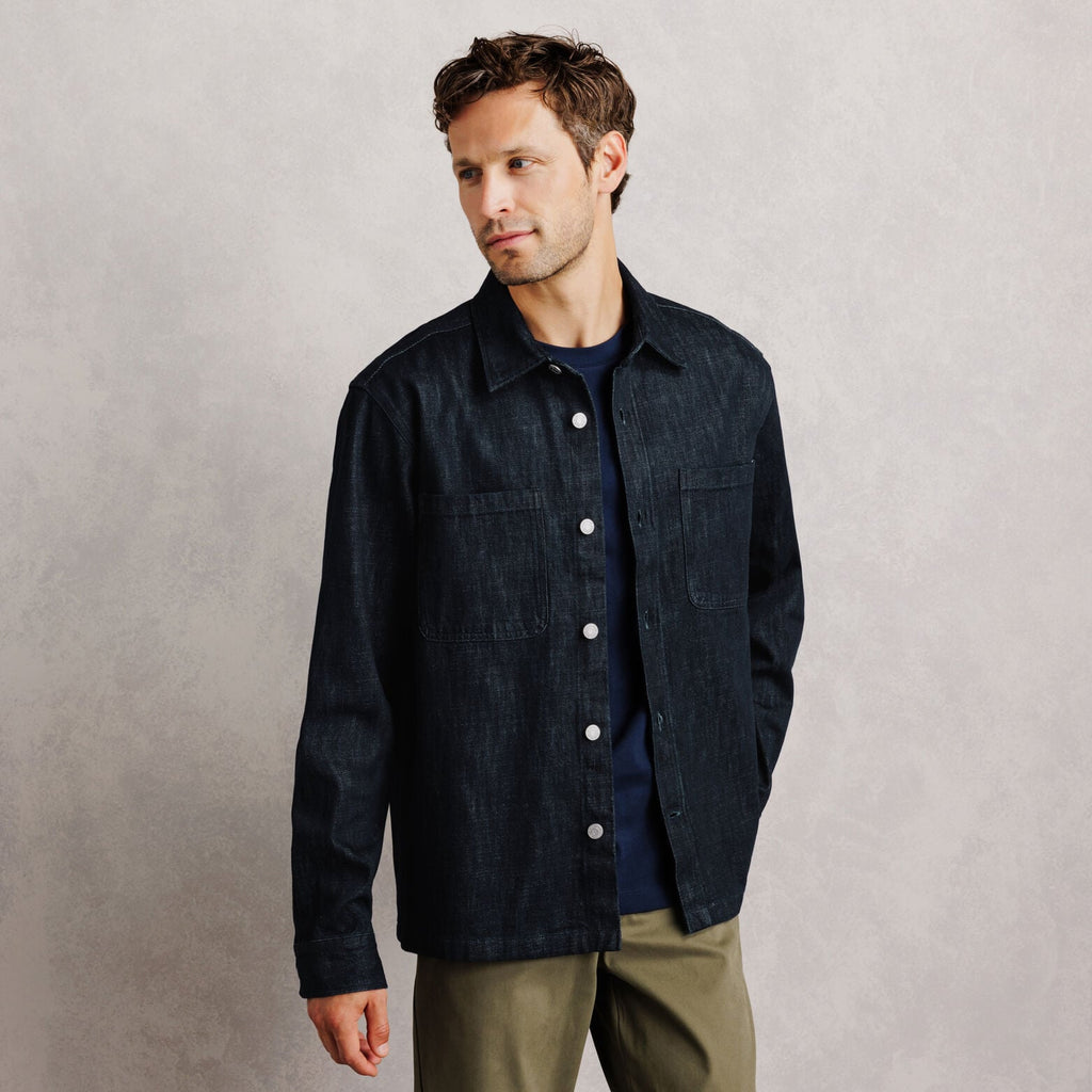 Surchemise en jean unie - 1