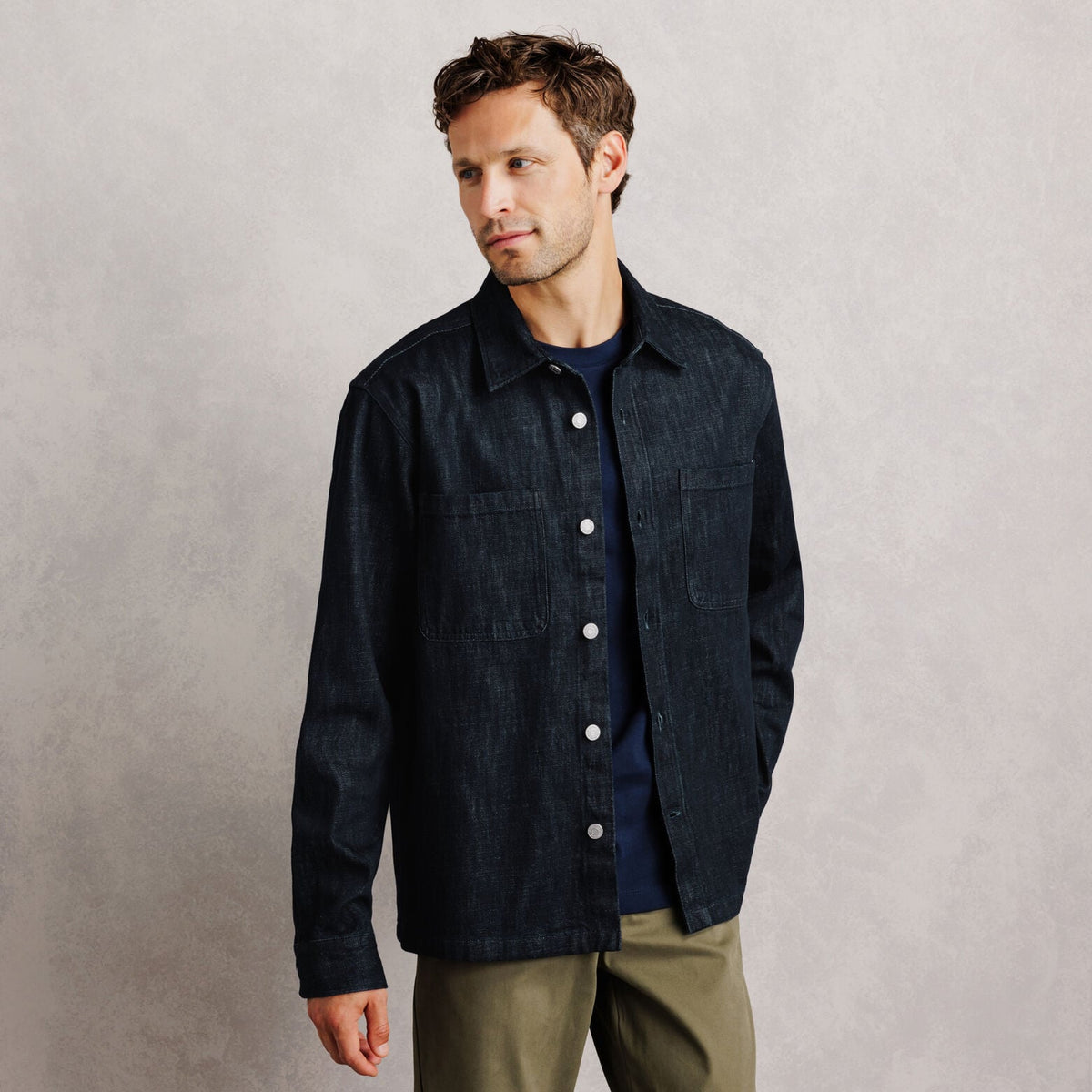 Surchemise en jean unie - 1