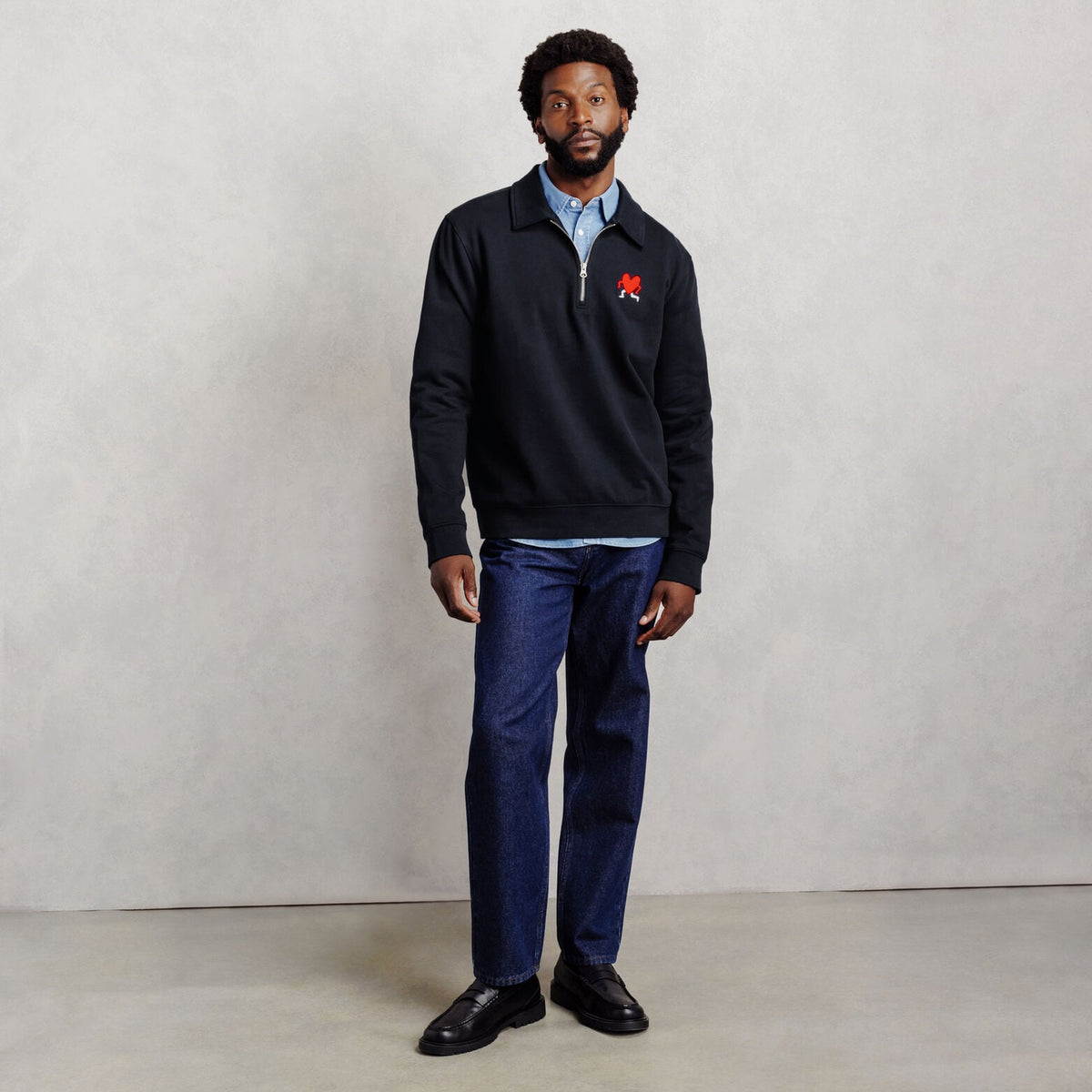 Sweat col montant zippé licence Keith Haring - 2