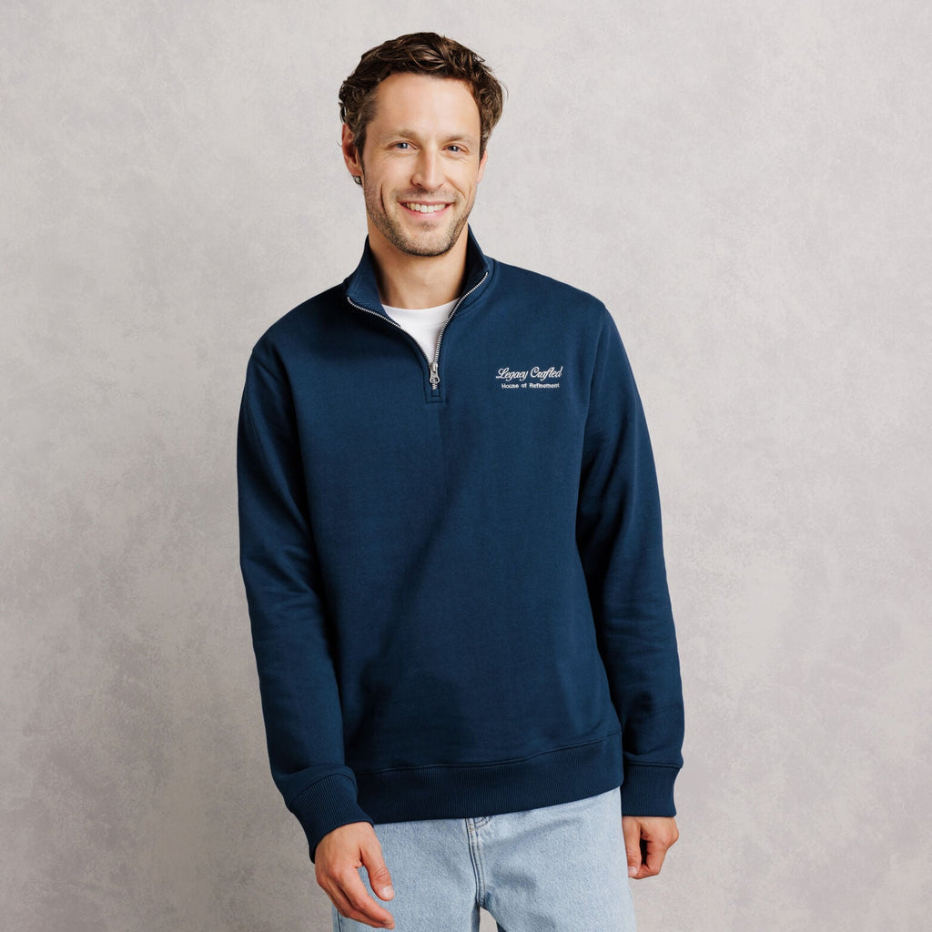 Sweat col montant zippé brodé  Legacy crafted  - 1
