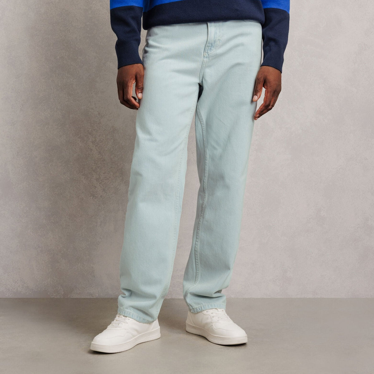 Jean baggy délavé 100% coton - 1